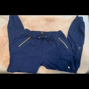 Jaanuu Blue Women's Pants with Gold Accents